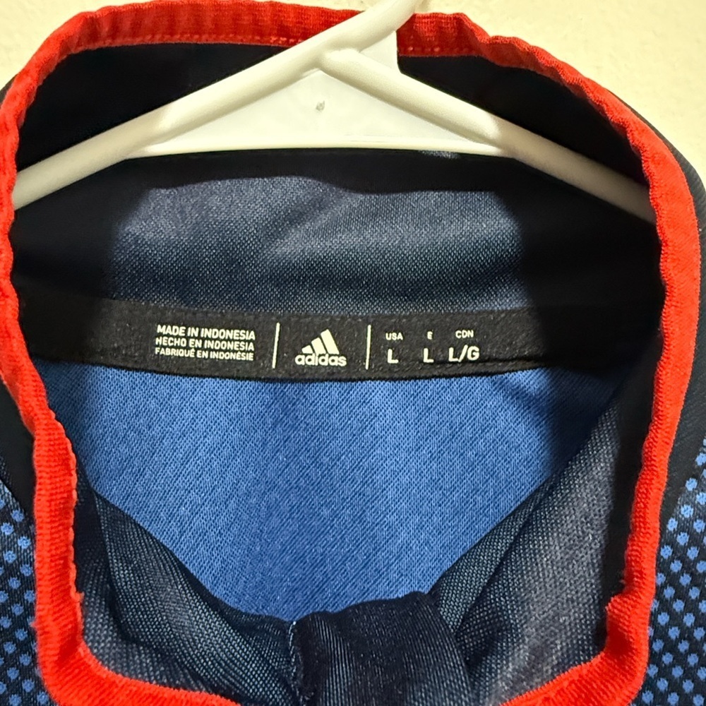 New York Rangers adidas climalite Quarter-Zip Pullover Jacket - Blue - Picture 3 of 7